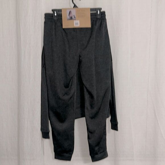 Rae Dunn. XS-S Charcoal Gray 2pc Hoodie Pullover Jogger Lounge Sweat COFFEE Set - Picture 2 of 13